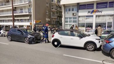 Καραμπόλα-στη-διάβαση-της-Ραψάνης-στην-Καβάλα-–-Καπνοί-από-όχημα,-αλλά-χωρίς-ζημιές