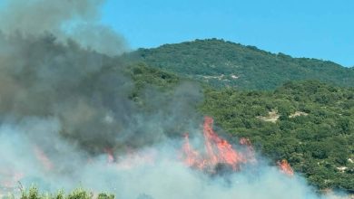 Φωτιά-στο-Κοκκινόχωμα-Επιχειρούν-και-εναέρια-μέσα